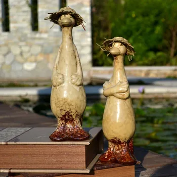 

Pastoral Resin Duck Statue Ornaments Outdoor Courtyard Figurines Crafts Garden Park Sculpture Decoration Landscape Accessories