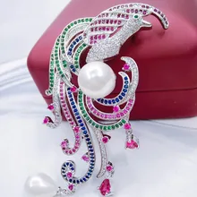 Luxury Bird Brooches For Women 2017 Fashion Colorful Crystal Stone Brooch Scarf Lapel Brooch Pins Animal Jewelry for Chirstmas