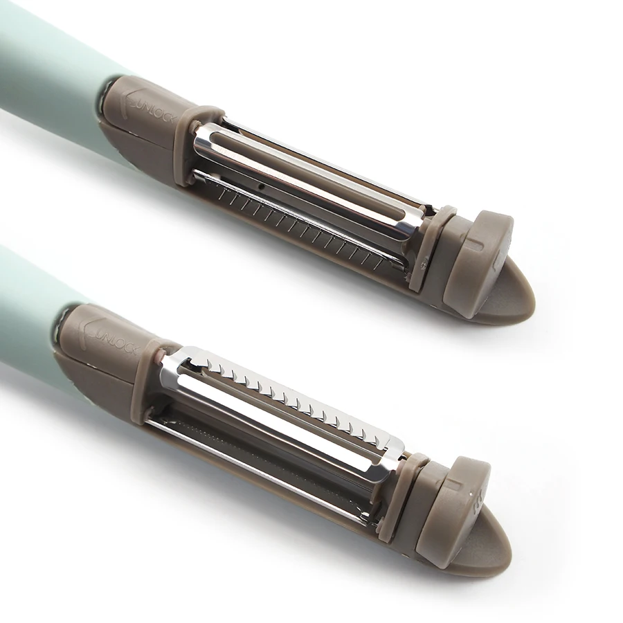 Affettatrice Julienne 3 In 1 - Pelapatate Acciaio Inox Con Lama Doppia E Spazzola