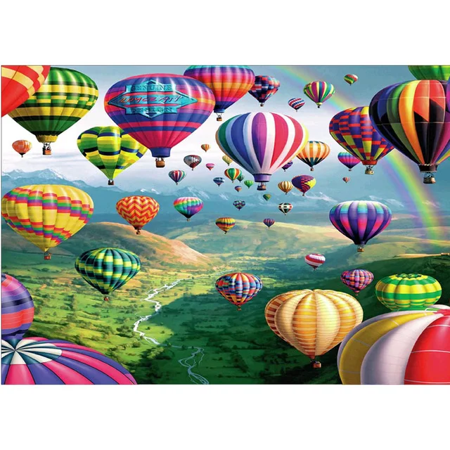 

5d diy diamond painting cross stitch 3d embroidery kits Hot Air Balloon picture mosaic Home Decor paintings