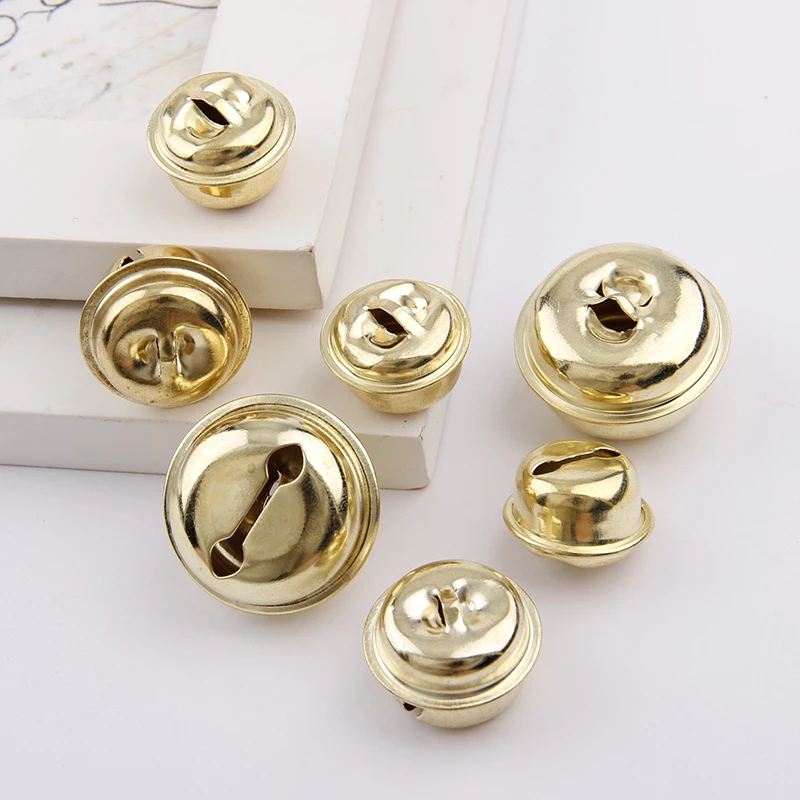 Gold Iron Jingle Bells Pendant 10Pcs 18/20/26mm