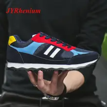 JYRhenium New Tide Men s Mesh Breathable Running Shoes Flat Shoes Men sneakers Lace Up Comfortable