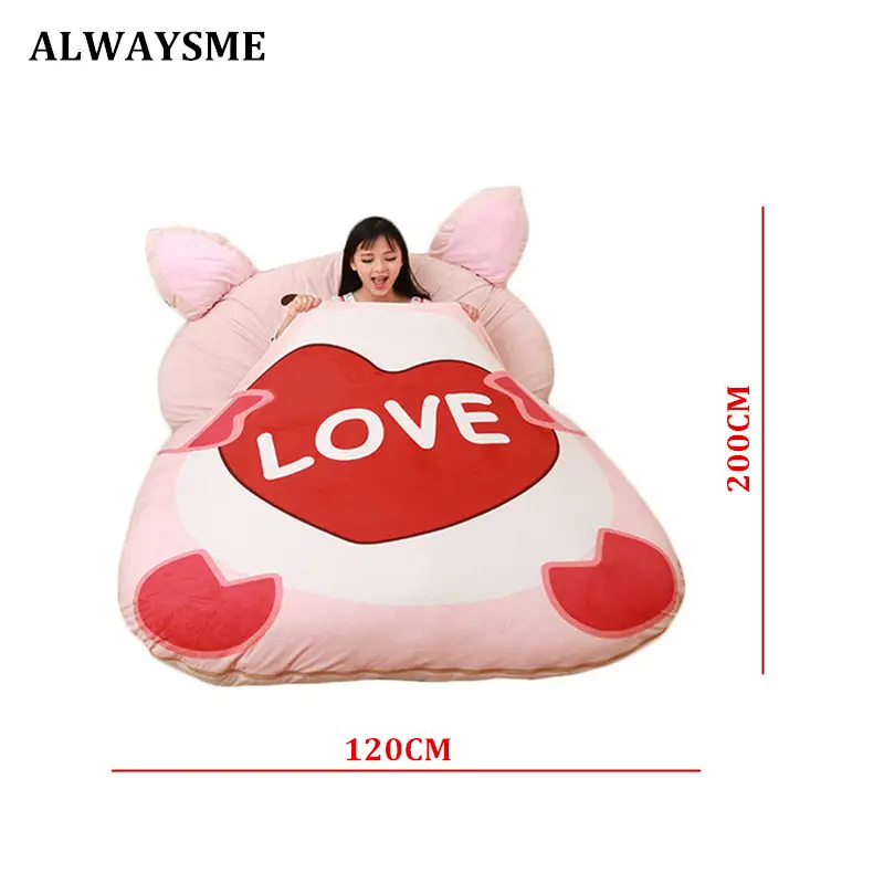 ALWAYSME 120x200 см цельный дизайнерский диван-кровать в виде животного для ленивых животных татами без наполнителя внутри из хлопка