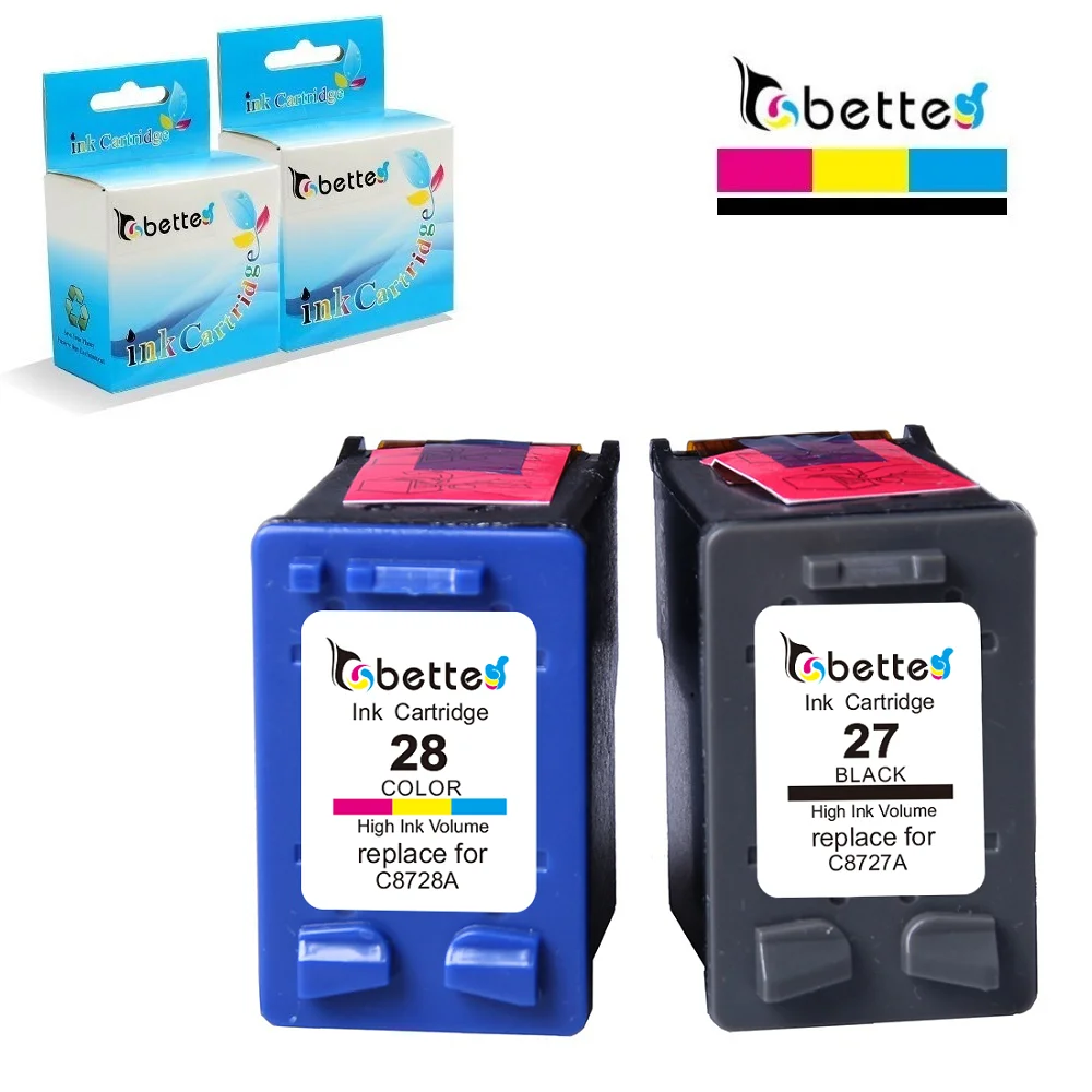 Сменный картридж с чернилами Bete для HP 27 28 hp Officejet 4212 4215 4219 4251 4252 4255 4256 4259 5600 5605 5608 5609 |