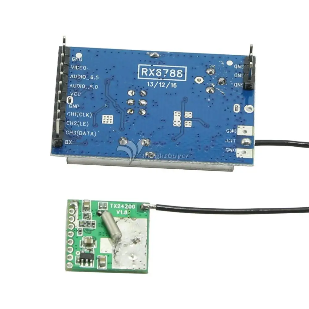 

FPV Video Stereo Audio AV 200mW 2.4Ghz Wireless Transmitter Module + Receiver