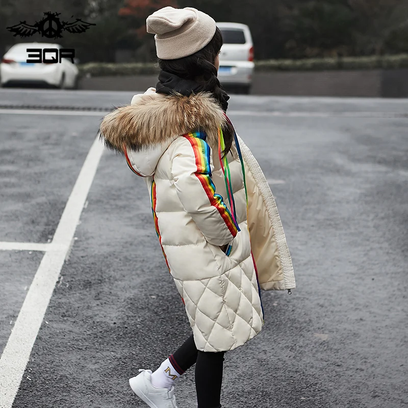 

Girls down jacket in the long section of 2017 new kids girls big boy girl children jacket winter thickening