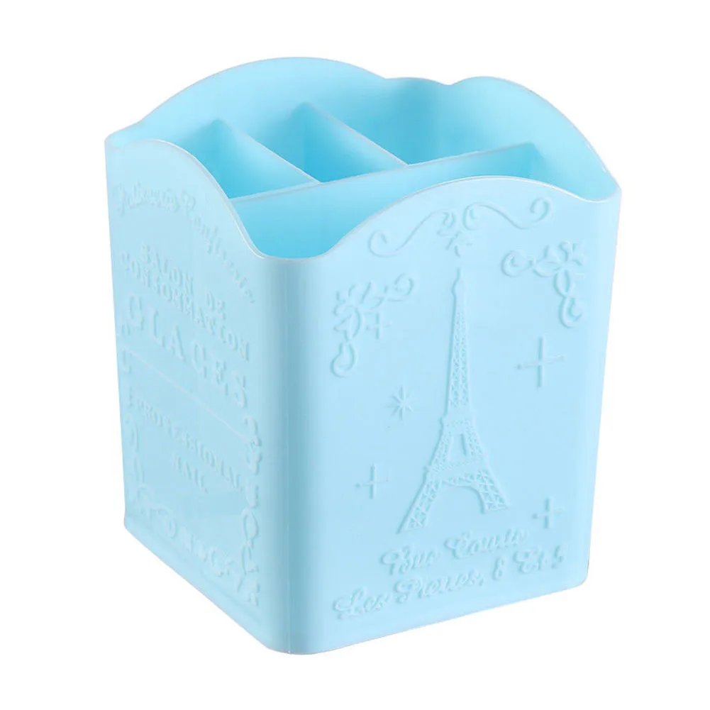 

Eiffel Tower Nail Art Tool Desk Mini Makeup Cosmetic Pen Holder 4 Compartments Storage Box Container Brush Cases Organizer PP