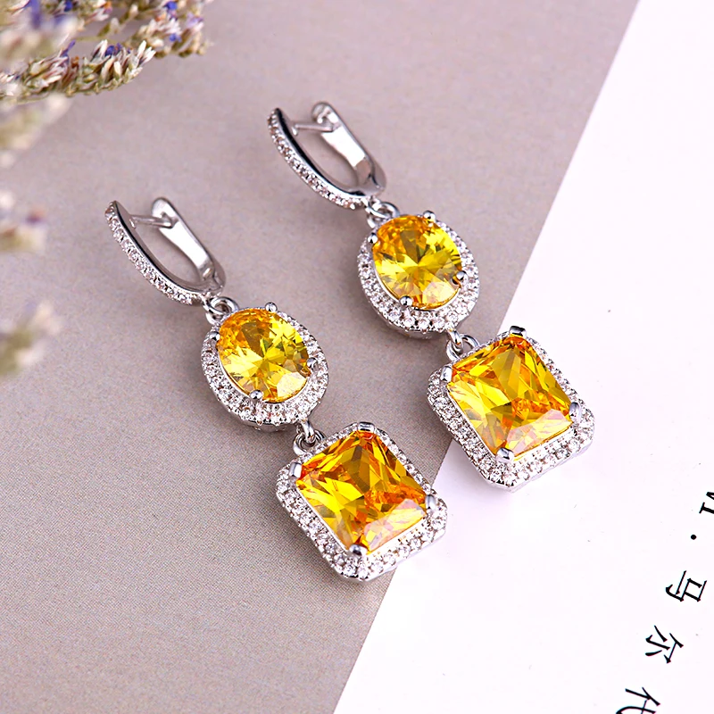

Wedding Gifts Mix Color Crystal AAA Cubic Zirconia 925 Sterling Silver Fashion Jewelry Stud Earrings HERE0033