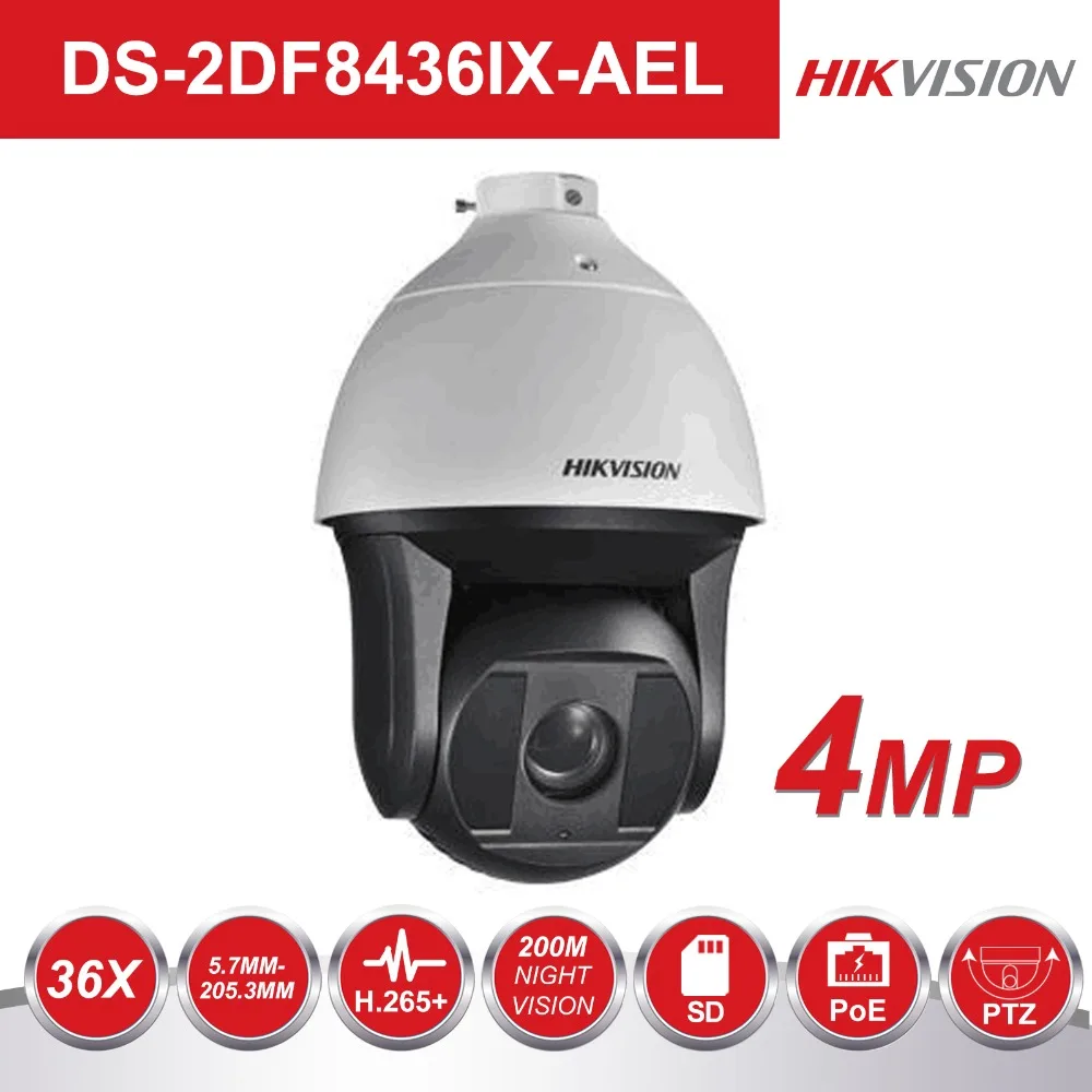 Hikvision Смарт Отслеживание скорость купольная камера DS-2DF8436IX-AEL 4 мегапикселя 36X оптический зум 200 м ИК камера видеонаблюдения PTZ IP камера s