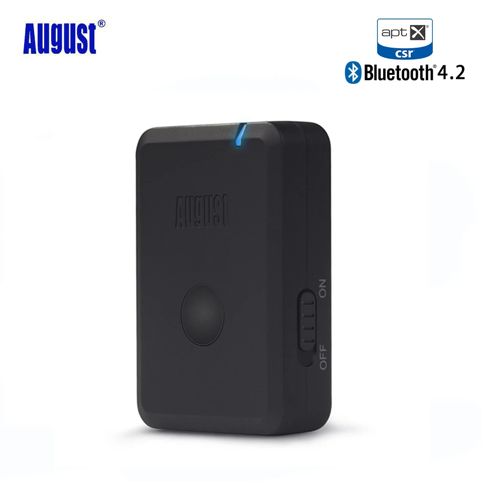 

August MR230B aptx-ll Bluetooth 4.2 Audio Receiver for Car Music Streaming Sound System 3.5mm Jack & RCA Wireless Audio Adapter