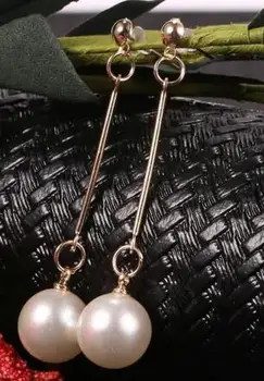 

free shipping Wholesale price ^^^ 9-10mm Women white Pearls Earrings HOOK AAA