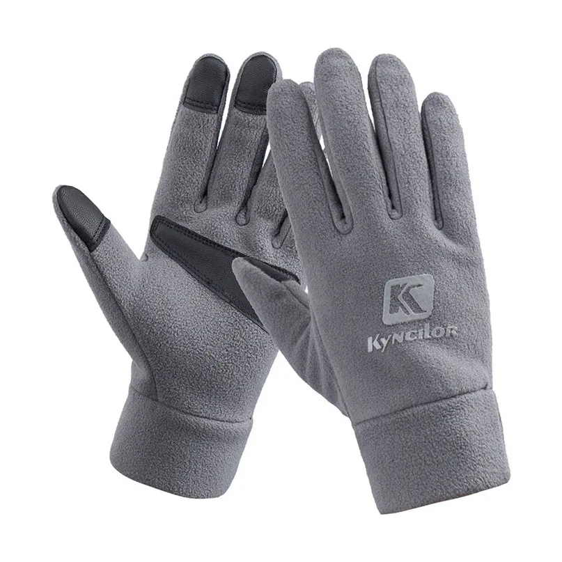 Unisex Winter Gloves Fleece Soft Comfortable Cycling Gloves Outdoor Windproof Climbing Hiking Skiing gloves Man Women #2N07 (4)