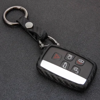 

Car Styling Key Case Cover For Jaguar XF Guitar XJ XE F-pace E-pace X-type Carbon Fiber Pattern Key Ring Cover Accessories