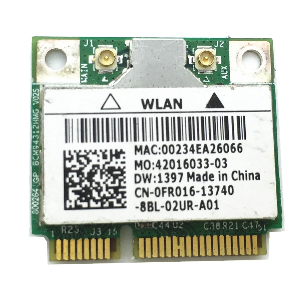 

For BCM94312HMG Wireless Mini pci-e Card for DW1397 WLAN WIFi 802.11a/b/g 54Mbps Network adapter Free shipping