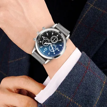 

Men's Quartz Watch Luxury Brand Mens Watches Silicone band Quartz Watch Stainless Steel Dial Casual Bracele Watch 2020 Relogio