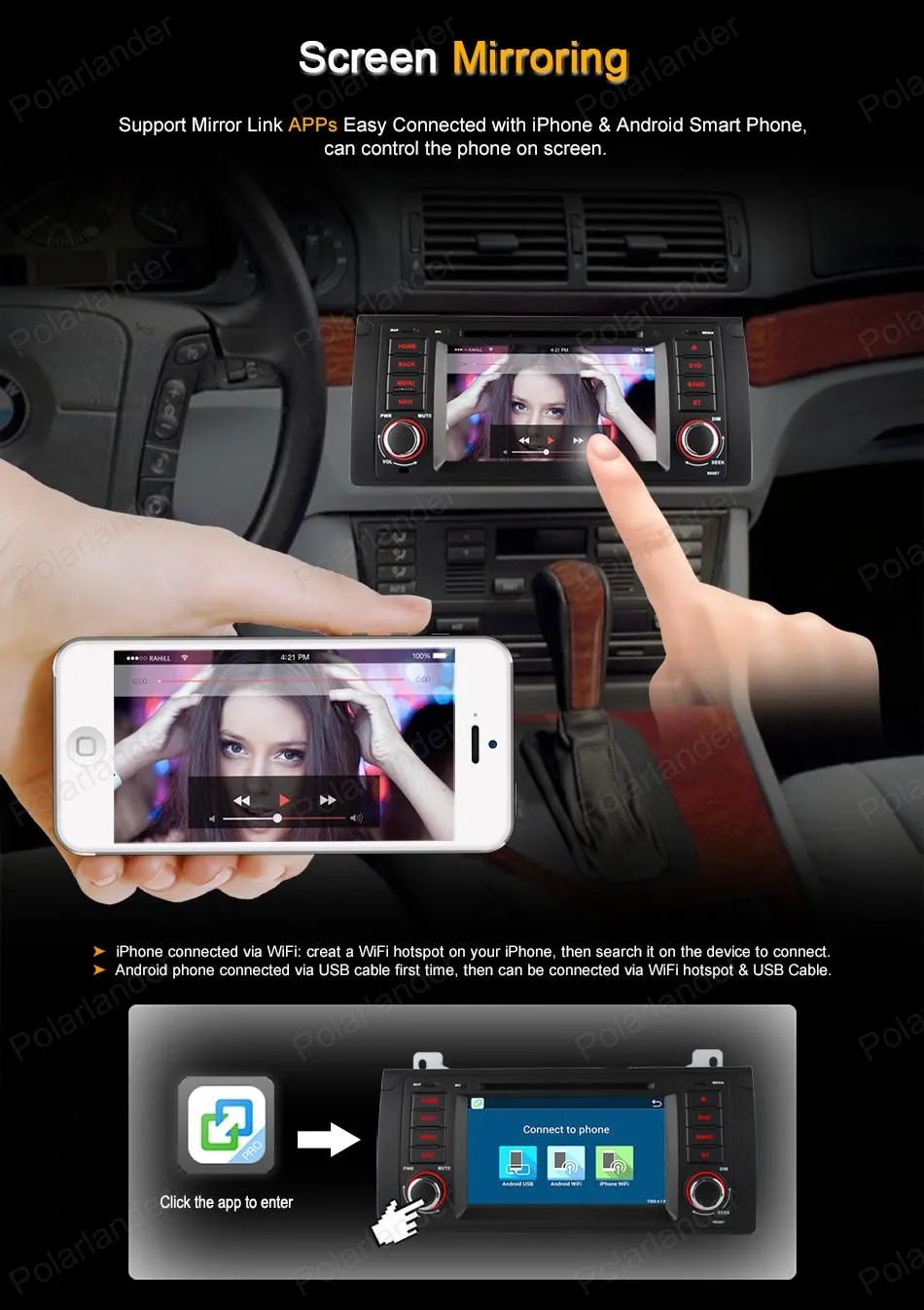 Sale Android4.4 7 inch Car DVD For BMW E39/X5/M5/E38/E53 FM AM radio Support BT GPS 3G WiFi OBD DVR DAB+ RDS TPMS 4