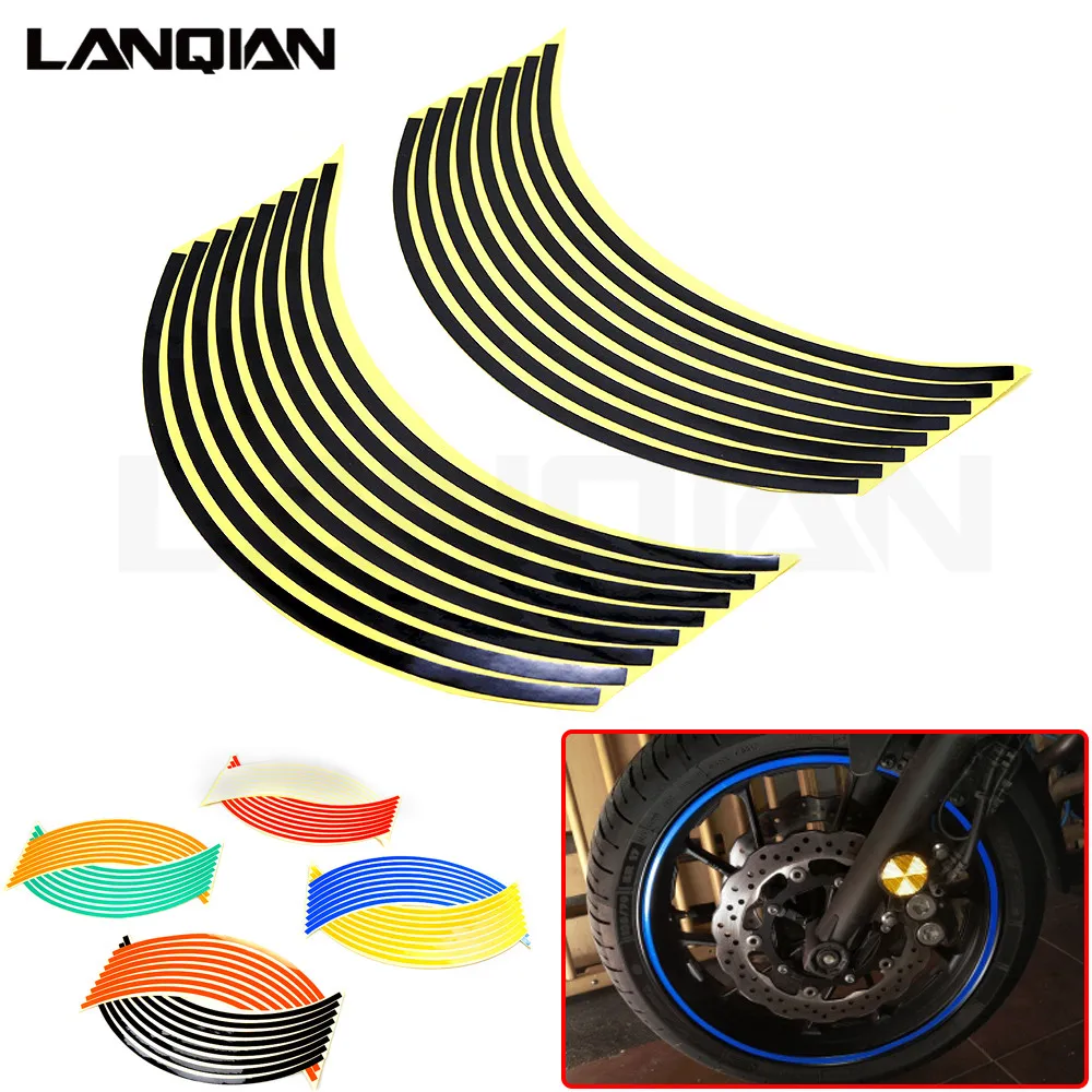 

Hot Sale Motorcycle Wheel Sticker Reflective Decals Rim Tape Car/bicycle For KAWASAKI KLX 150 250 KLX250 KLX 450R KDX 125 250