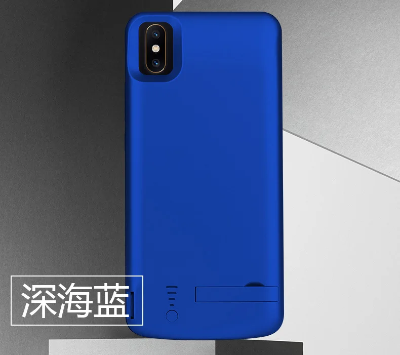 Для Xiaomi Mi 8, чехол для аккумулятора, внешний смарт-чехол для зарядного устройства, чехол, внешний аккумулятор для Xiaomi Mi 8, чехол для зарядного устройства - Цвет: blue