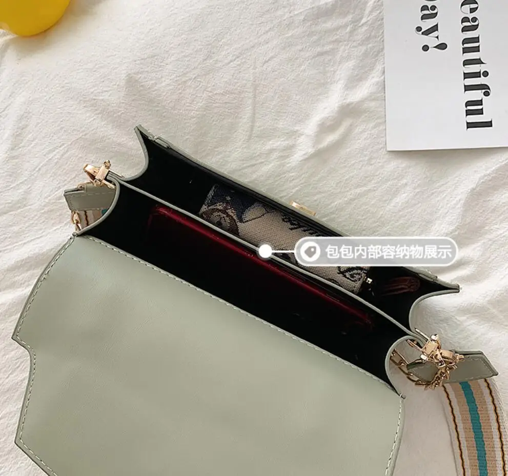 Contrast color Leather Crossbody Bags For Women 2019 Travel Handbag Fashion Simple Shoulder Messenger Bag Ladies Cross Body Bag