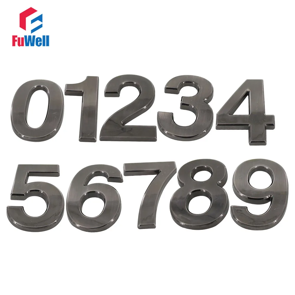 

Digital House Number 100mm Height 0/1/2/3/4/5/6/7/8/9# Optional ABS Plastic Black Color Home Hotel Door Number