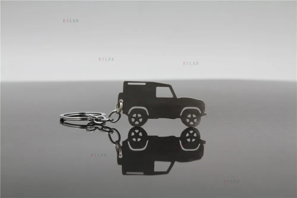 

Stainless Steel Keyring Fit for Land Rover Defender key ring chain bag pendant