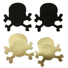 2 шт./1 пара наклейка на сосок в форме черепа, бюстгальтер, невидимый для сосков, бюстгальтер, сексуальные женские накладки на соски, накладки на грудь с лепестками