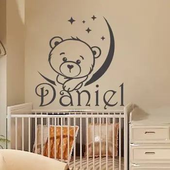 

Personalized Name Wall Decal Boy Sticker Kids Nursery Vinyl Decal Home Decor Living Children's Baby Room Nursery Free Shipping
