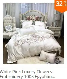 Perfect Champagne Blue White Luxury Royal Embroidery 100S Egyptian Cotton Palace Bedding Set Duvet Cover Bed sheet/Linen Pillowcases 12