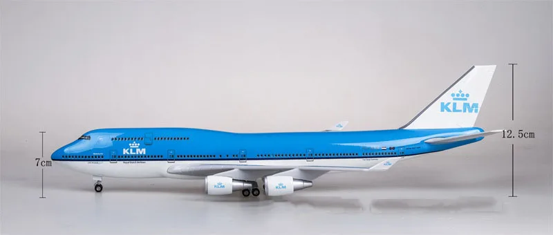 47 см 1/157 масштаб самолета Neitherland модель авиалайнера 747 Boeing B747 KLM королевский синий белый голландская авиакомпания Коллекционная высокое качество