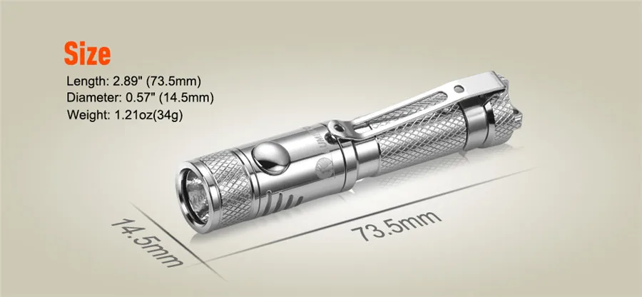 LuminTop Ant Stainless Steel AAA Battery 120lm EDC Flashlights Lightweight Cree XP G2 LED Daily Use Torch Light (4)