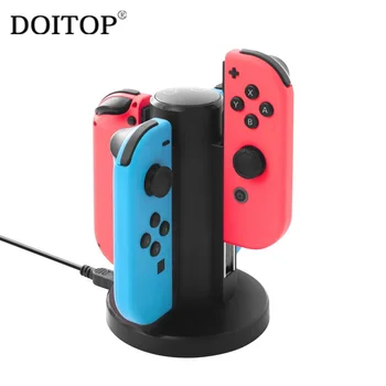 

DOITOP 4 In 1 USB Charging For Nintend Switch Joy-Con LED Charging Dock Station Charger Cradle For Nintend NS Switch Joy-Con