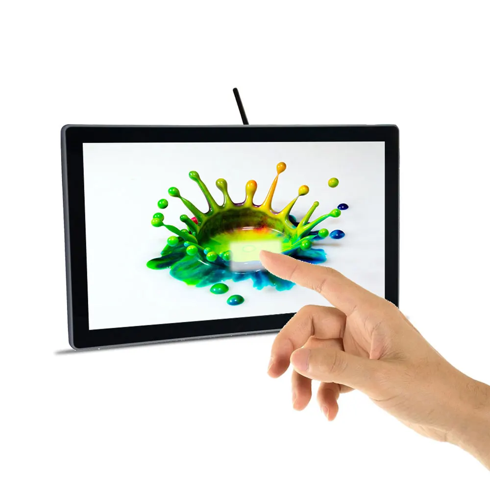 

28" 4k monitors auto play capacitive touch network advertising player mp4 player download digital signage touch screen