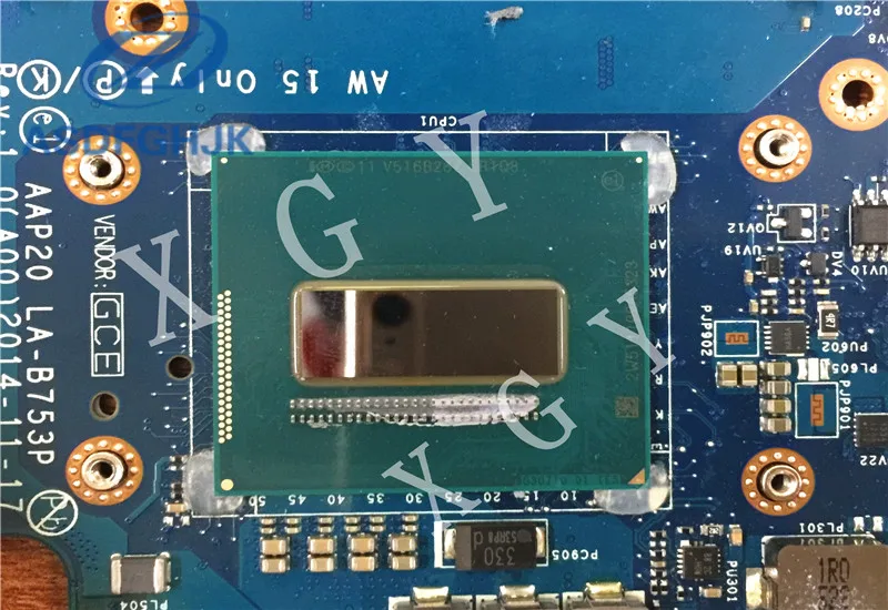 الجملة اللوحة المحمول AAP20 LA-B753P لديل ل من Alienware 17 R2 اللوحة مع SR1Q8 I7-4720HQ وحدة المعالجة المركزية و N16E-GX-A1