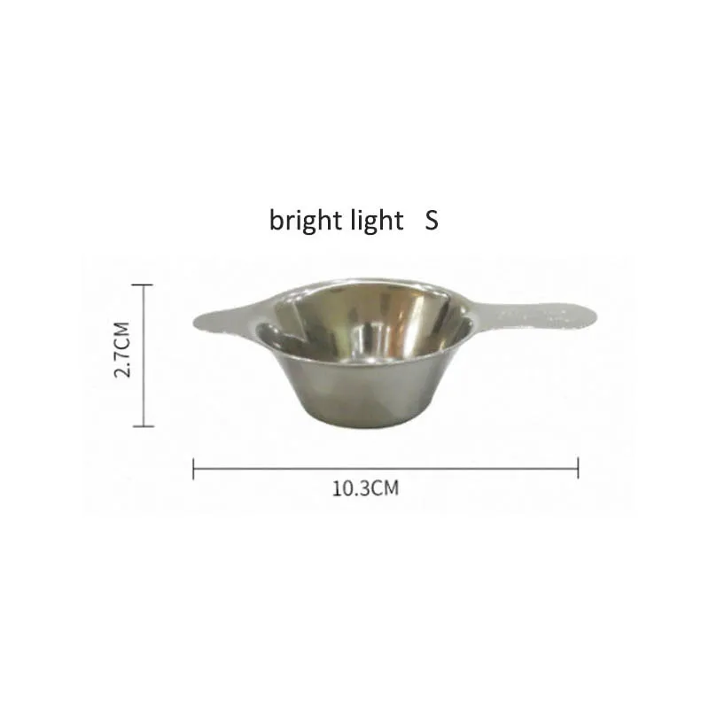 1 шт многоразовый фильтр для чая из нержавеющей стали мелкоячеистый заварочный чай Воронка сито аксессуары - Цвет: S bright light