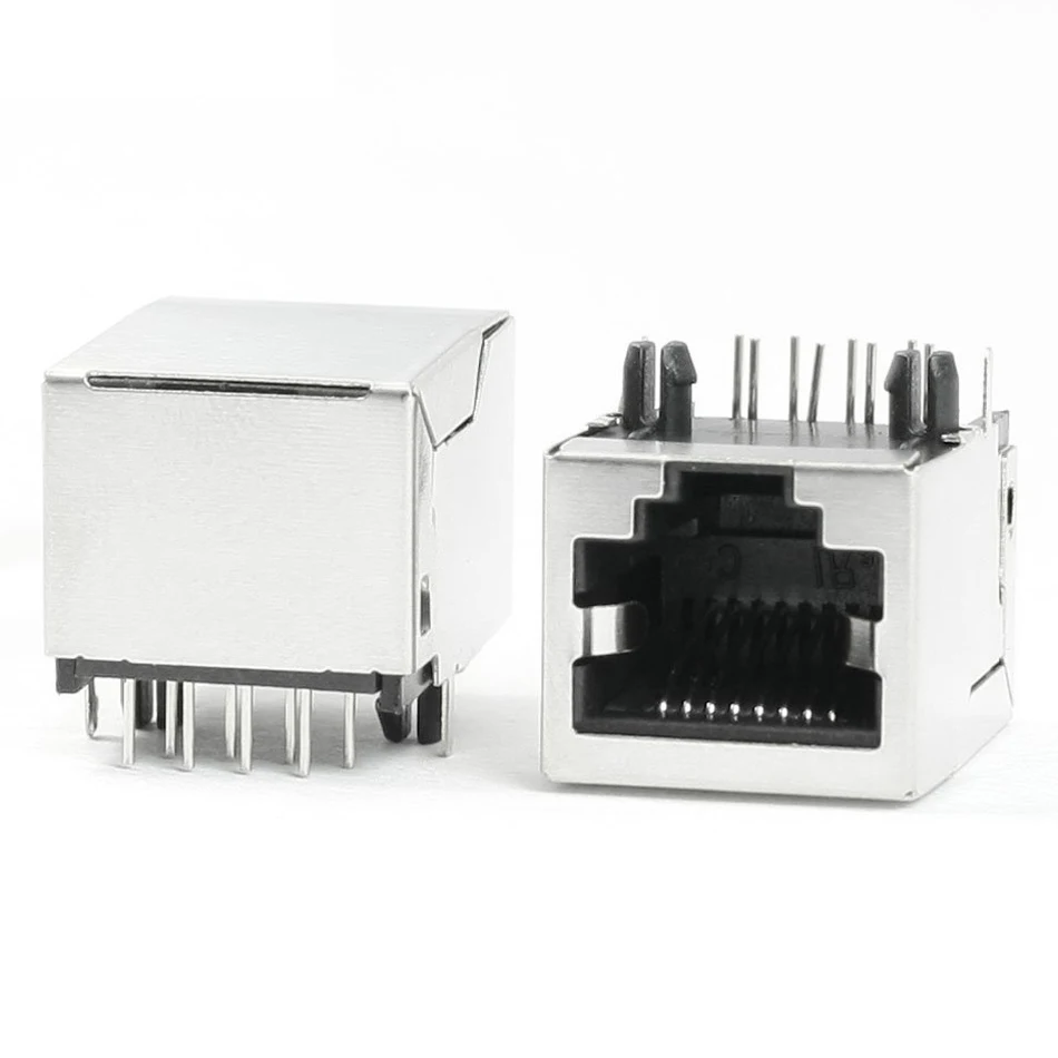 

TOYL 15Pcs RJ45 PCB Jack Modular Network Female Connector 8 Right Angle Pins