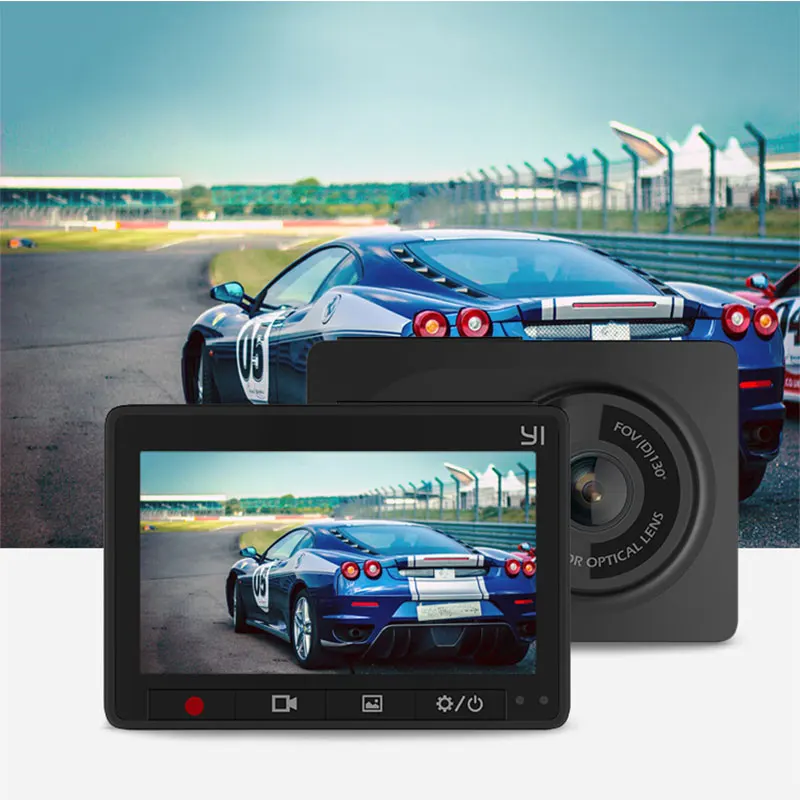 Автомобильный видеорегистратор YI Compact Dash Camera 1080P FHD Wi-Fi Разрешение 2.7K Широкий угол обзора 130° g-Сенсор Ночное видение