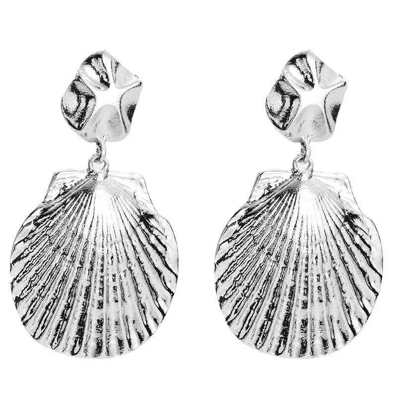 Find Me новые серьги-капли из сплава для женщин геометрические простые Висячие модные глянцевые длинные серьги ювелирные аксессуары - Окраска металла: 22 silver