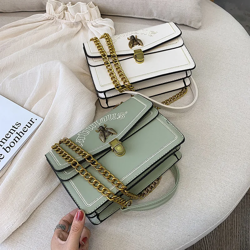 عالية الجودة سلسلة المرأة الحشرات حقيبة ساعي الإناث الشهيرة العلامة التجارية مصمم Crossbody حقيبة كتف الكريكيت يد 2019 جديد الطازجة عالية الجودة سلسلة المرأة الحشرات حقيبة ساعي الإناث الشهيرة العلامة التجارية مصمم Crossbody حقيبة كتف الكريكيت يد 2019 جديد الطازجة