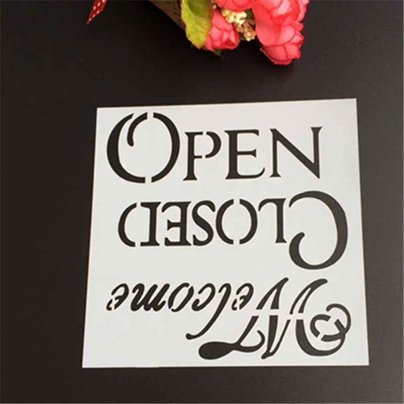 

DIY Craft Welcome Layering Stencils For Walls Painting Scrapbooking Stamping Stamps Album Decorative Embossing Paper Cards