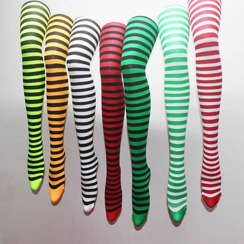 Fashion-Free-Shipping-2PCS-Girls-Colourful-Stripes-Pantyhose-Zebra-Tights-Nylon-and-Polyester-Classic-Stripes-Legwear (1)