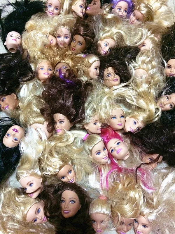 

5 Pcs/lot High Quality Foreign Trade Original Girl Heads For Barbies DIY Many Styles 1/6 Dolls Heads Kids Birthday Gift Toy