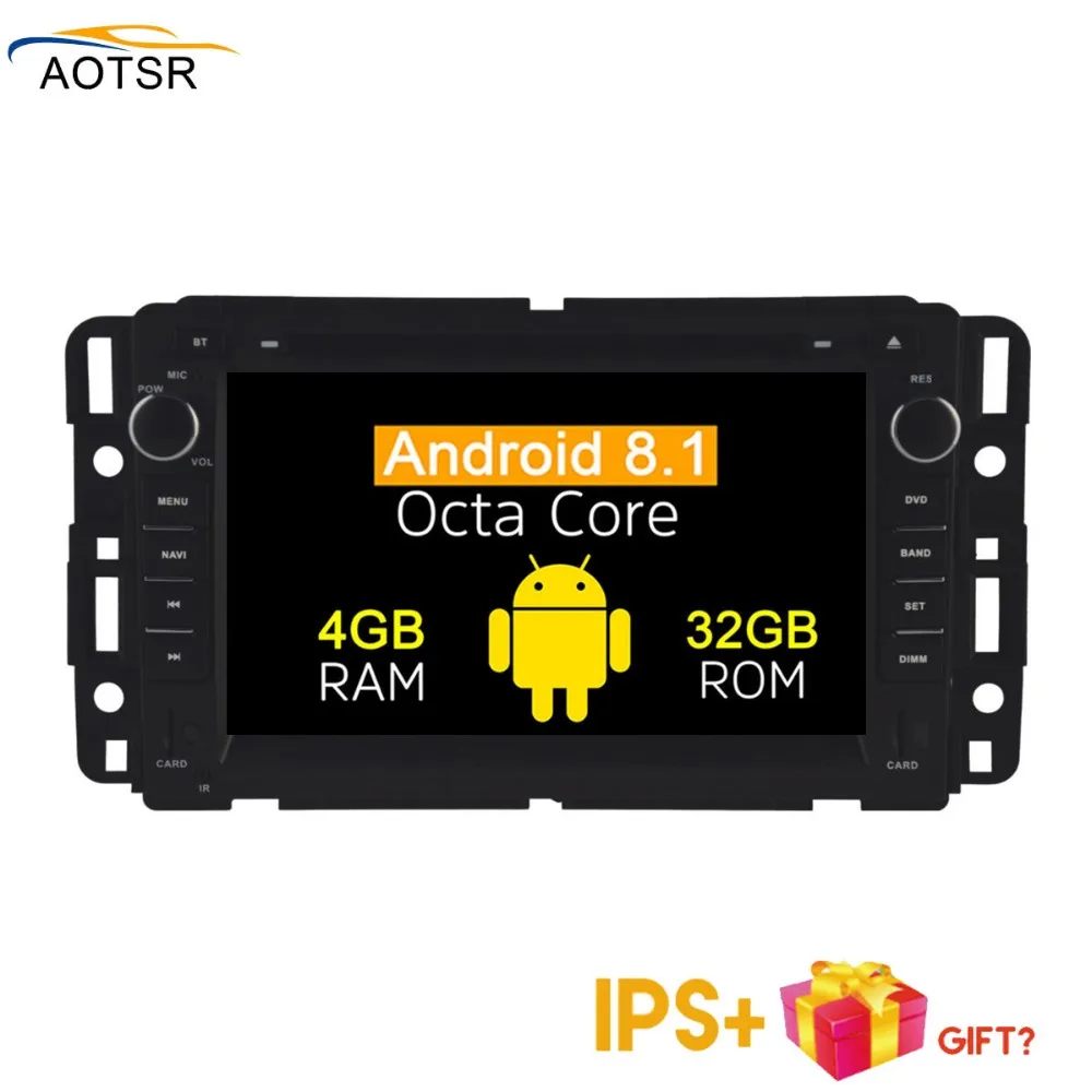Sale IPS Screen Android 8.1 car dvd player For GMC Yukon/Taho 2007 - 2012 GPS Navigation radio auto stereo Octa Core 4+32G head unit 3