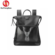 Backpack Bag Trend Deer Head Computer Bag Travel Leather Backpack Bookbag Laptop Bag backpack head backpack