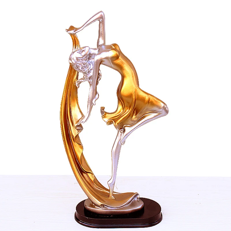 

Creative dancer girl lady figurine home decor craft room decoration handicraft ornament resin wedding figurine