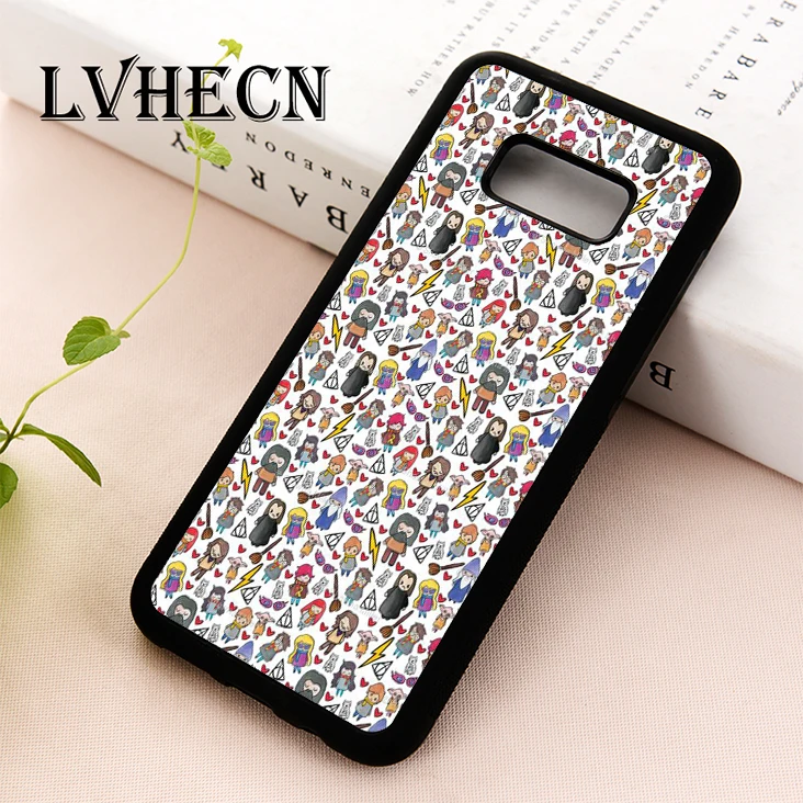 

LvheCn TPU phone case cover for Samsung Galaxy S5 S6 S7 S8 S9 S10 EDGE PLUS S10e lite Note 5 8 9 Harry Potter Colourful Pattern