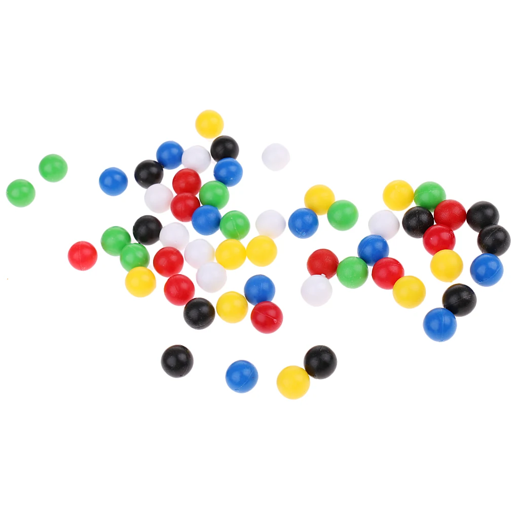 60 Pieces Plastic 1cm Balls for Wooden Connecting Four Balls in A Row Game