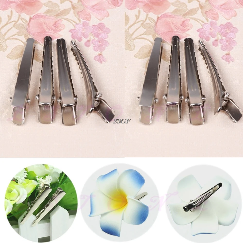 10Pcs/Lot Alligator Hair Clips 47mm Metal Single Prong Hair Accessories