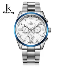 IK colouring Luxury Week Date 24 Hours Sub Dials Automatic Mechanical clock Full Steel Luminous Brand Sports Men’s watch hombre