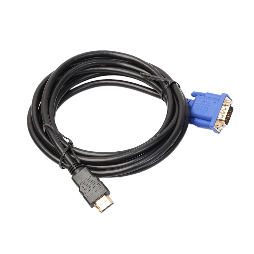 JETTING JETTING 6 футов 1,8 м VGA HDMI ЗОЛОТОЙ штекер VGA HD-15 кабель 1080 P HDMI-VGA M/M провод 7IY