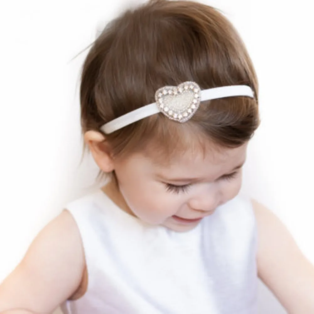 Buy Girl headband lovely Heart Shape shiny Diamond